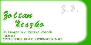 zoltan meszko business card